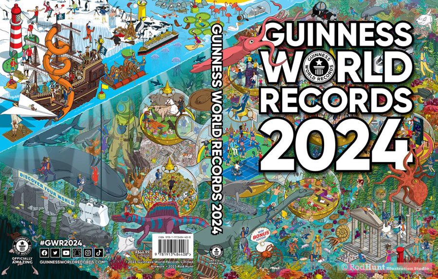 Guinness World Records 2024 Book Cover Illustration