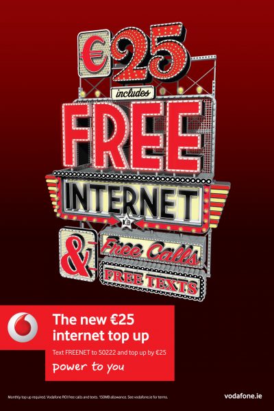 €25 Internet Top Up / Vodafone