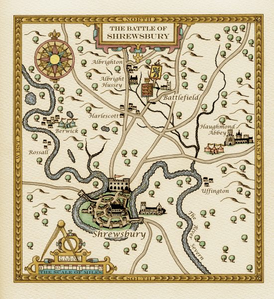 Pictorial Location Map of Battle of Shrewsbury