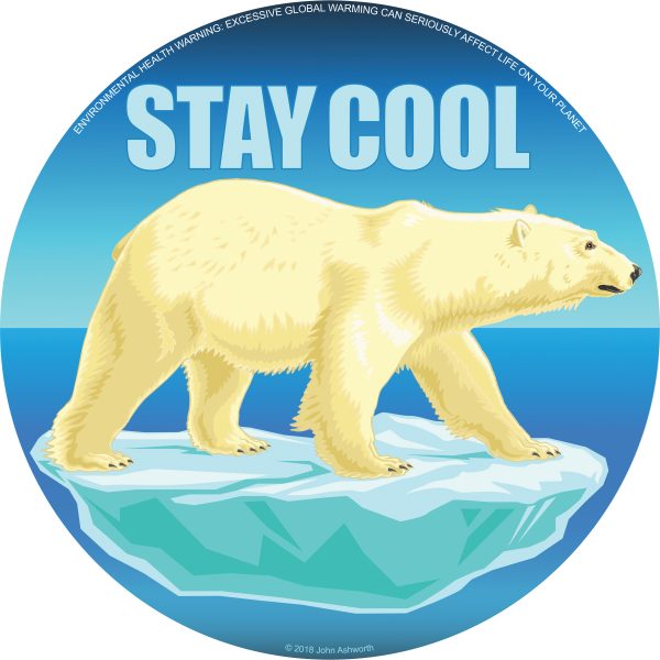 STAY COOL Polar Bear Animal Environment Nature Icon Brand Logo ©2018 John Ashworth