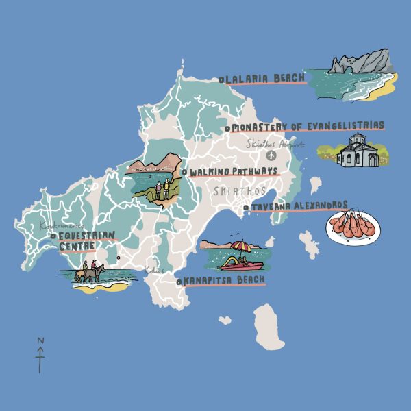 British Airways Greece Skiathos Map