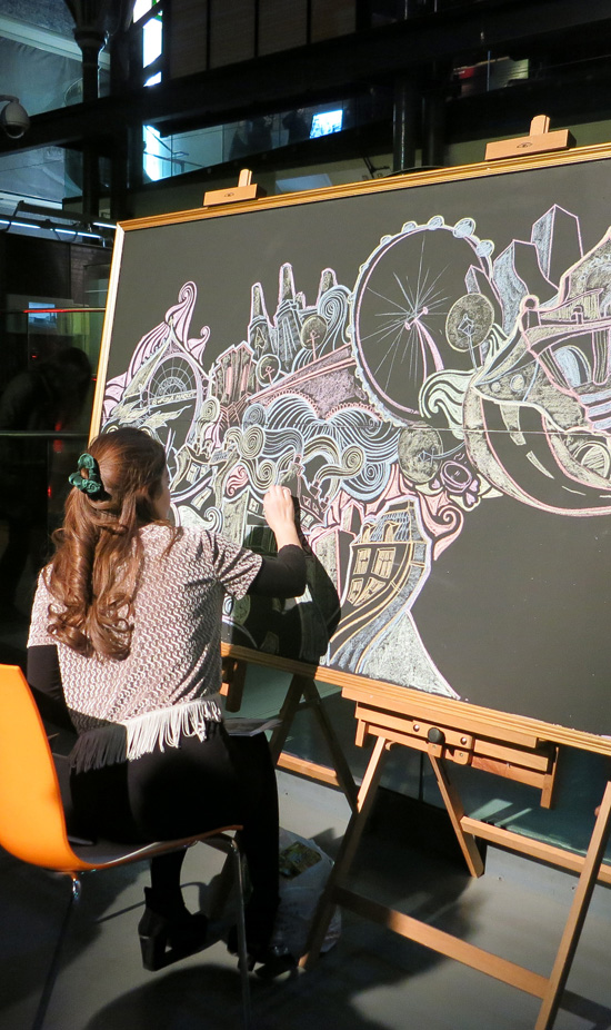 Live drawing by AOI Member Lizzie Mary Cullen