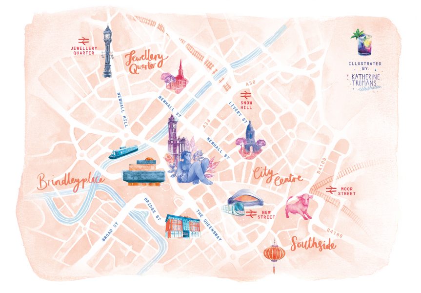 Birmingham Illustrated Map