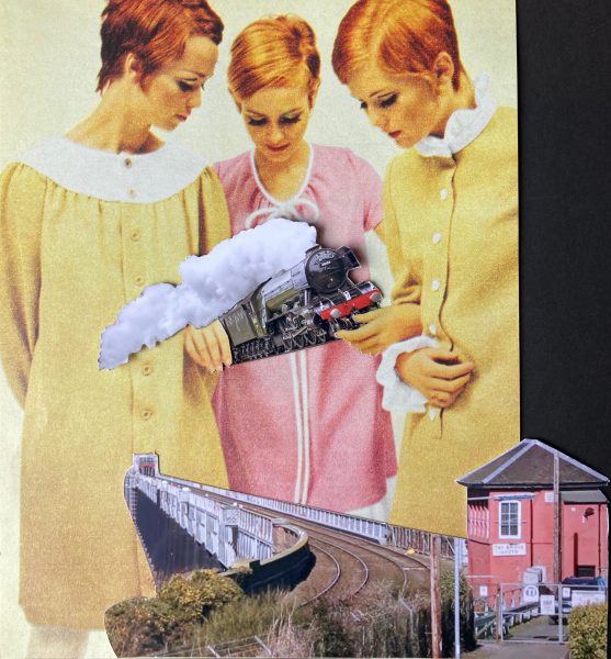Twiggy train collage