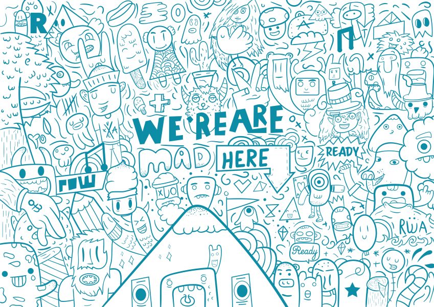 We are mad here doodle