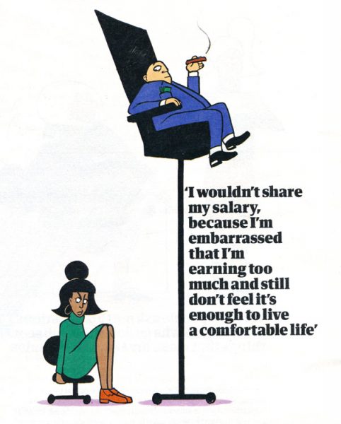 The Guardian Weekend-Magazine - Earnings Illustration inequality