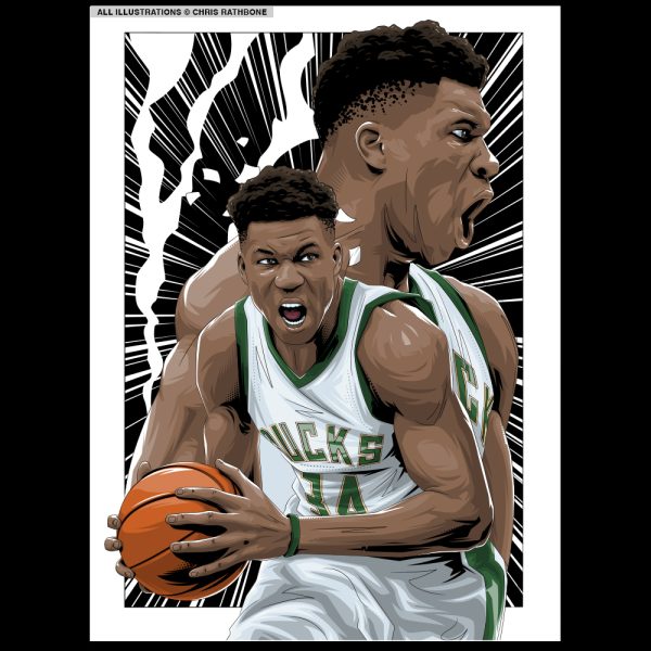 NBA Player illustrations by Chris Rathbone
