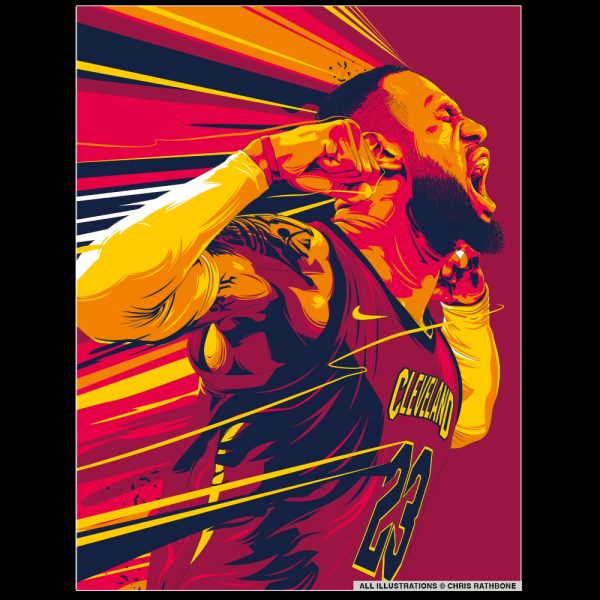 LeBron James NBA illustrations by Chris Rathbone