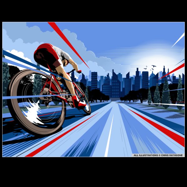 Tour de France illustrations by Chris Rathbone