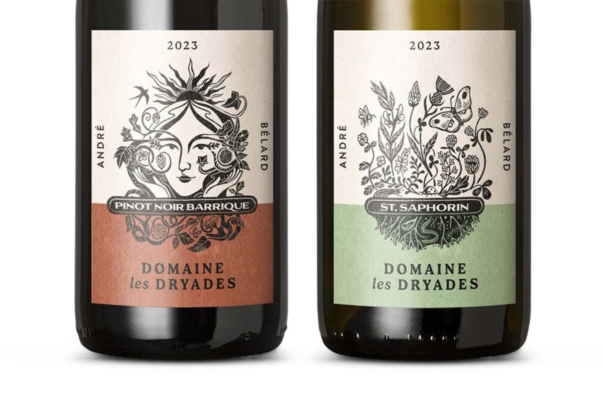 Domaine Les Dryade wine labels