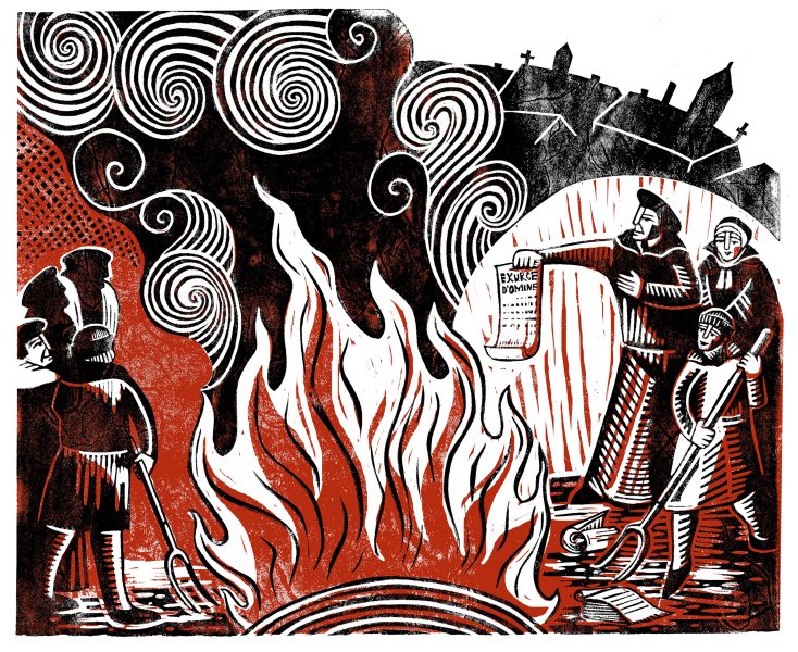 Martin Luther Burns the Papal Bull for BBC History Magazine Anniversaries