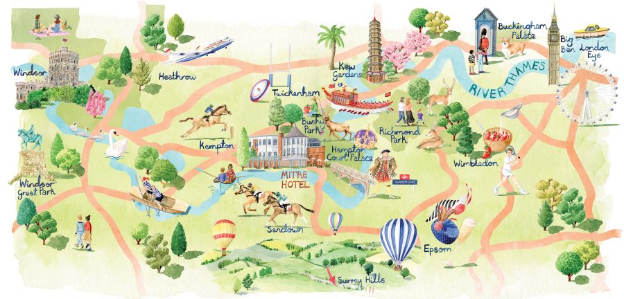 Mitre Hotel Hampton Court Map