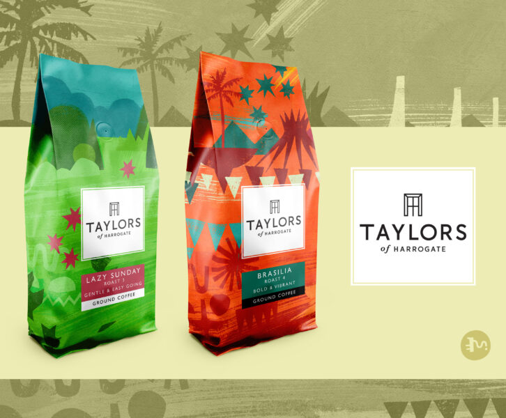 Taylors Coffee packaging mockup