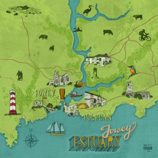 Fowey Estuary map