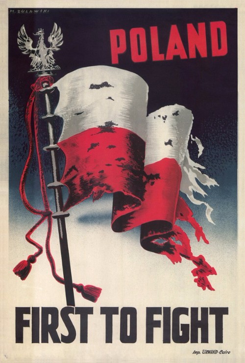 Marek Zulawski, Poland First to Fight, 1939, poster, Private Collection, courtesy the artist's estate