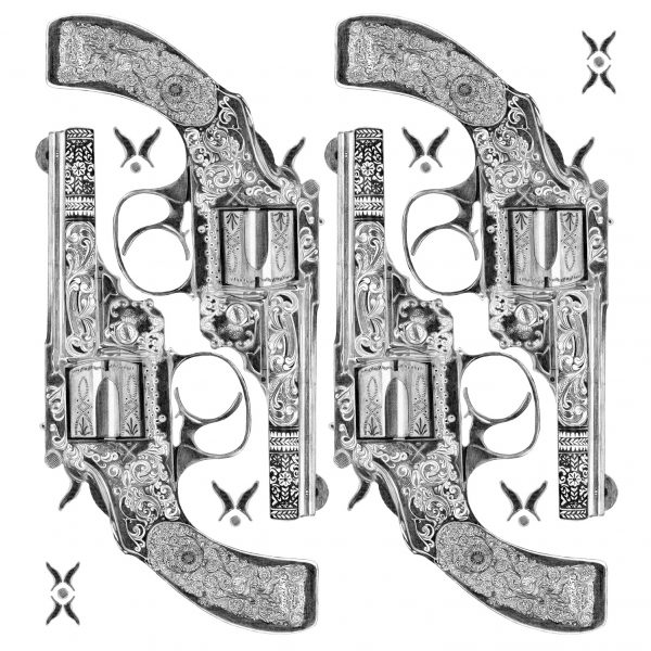Insight51 T-Shirt Print Pistol Gun