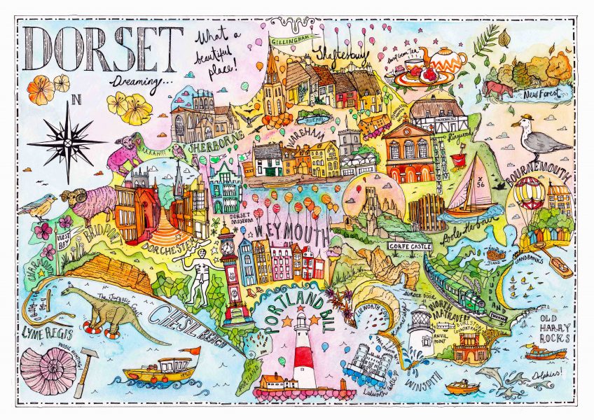 Dorset illustrated map