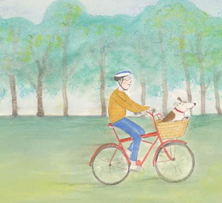 Rupert on bike