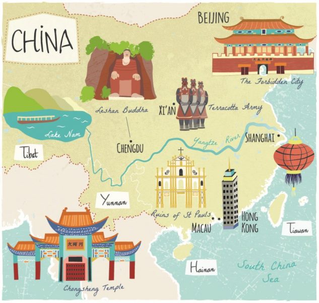 Illustrated Map of China