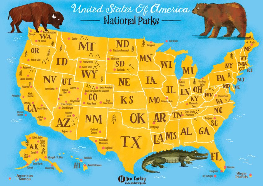 MAP-OF-USA-National-Parks-Illustrated-by-Jennifer-Farley-2 (2)