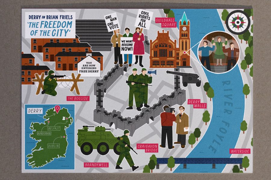Lydia Hughes - Queens University - Friel Reimagined - Derry - Map