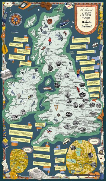 A Map of the Literary and Musical Houses of Britain and Ireland.