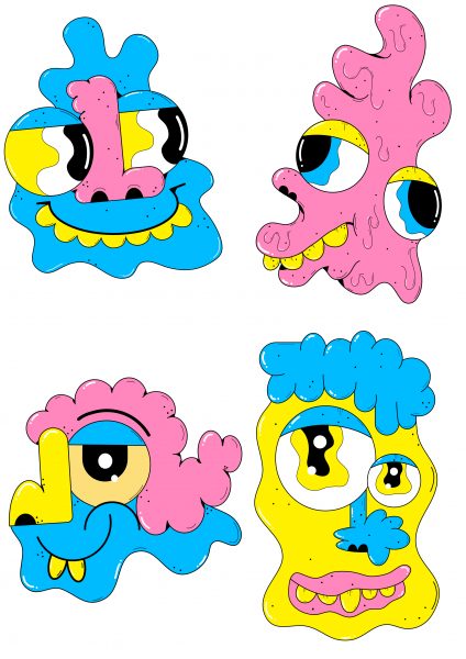 Doodle blobs
