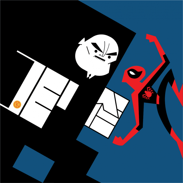 Kingpin and Spiderman