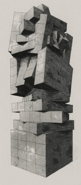 Geometry of Living - Tower 3 (Etching + Aquatint)