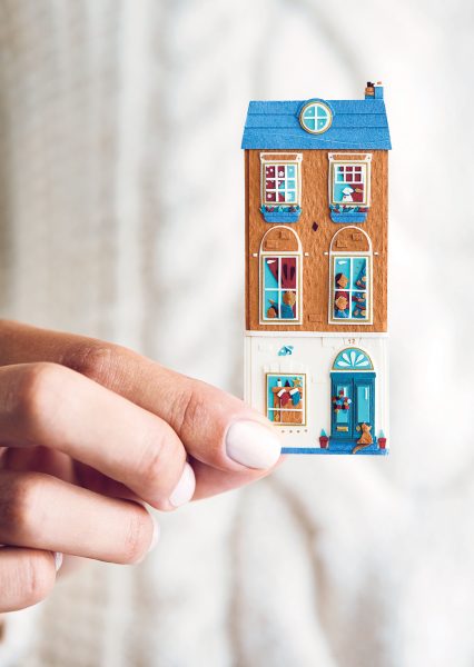 Miniature Paper House for Not on the High Street