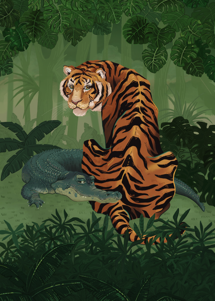 The tiger and the crocodile