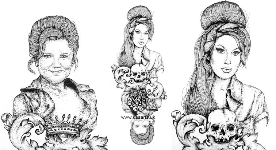 Amy&Imelda-ink-drawing-kasarts