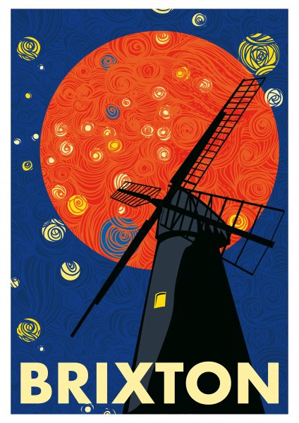 Windmill Under the Stars