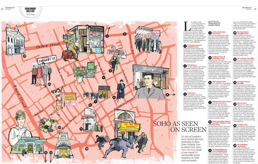 Observer New Review Soho map