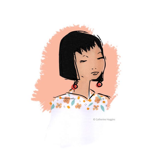Young woman Face Portrait Illustration - Susie