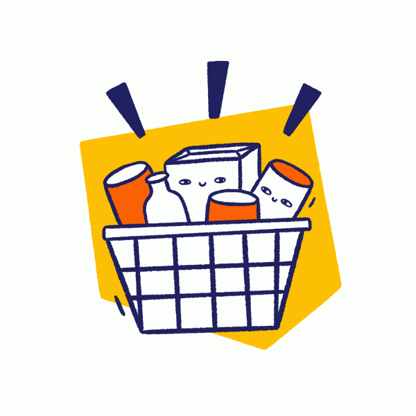 Online supermarket icons