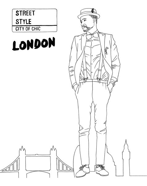 London Street Style - Fashion Exercise Book