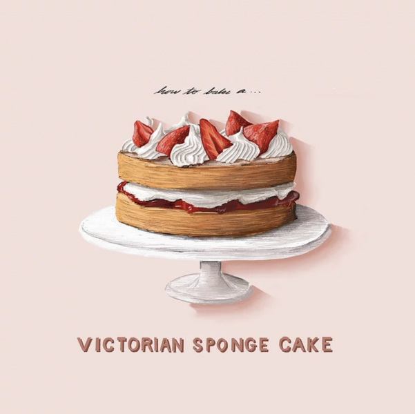 How To Bake a Victorian Sponge Cake Illustration