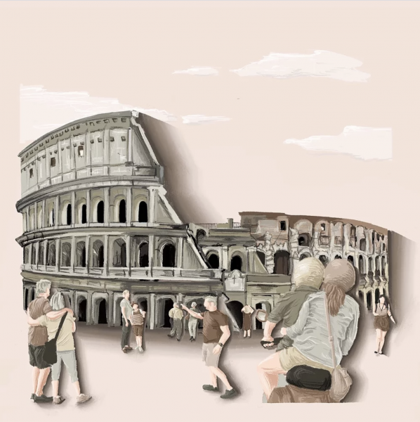 Colosseum, Rome Illustration