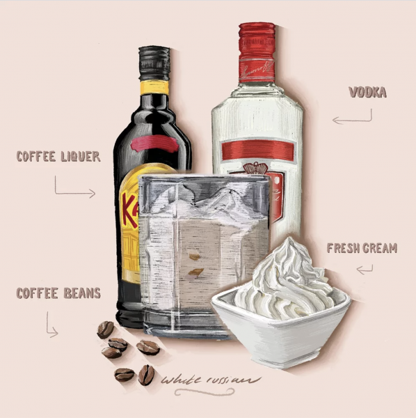 White Russian Illustration