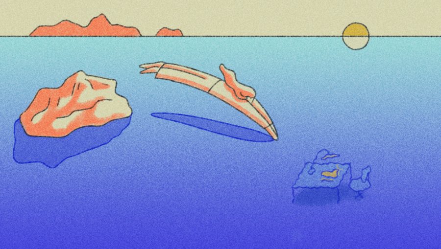 Diving into work