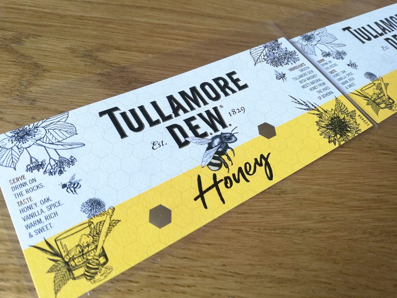 Tullamore D.E.W Honey_label illustration by Aga Grandowicz