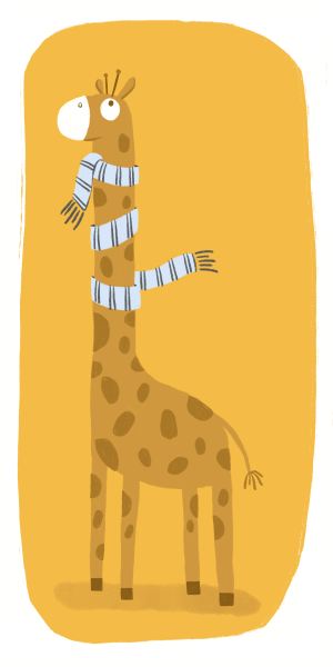 Giraffe in a Scarf