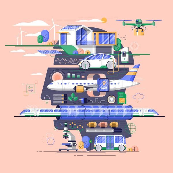 E-Mobility, Editorial illustration