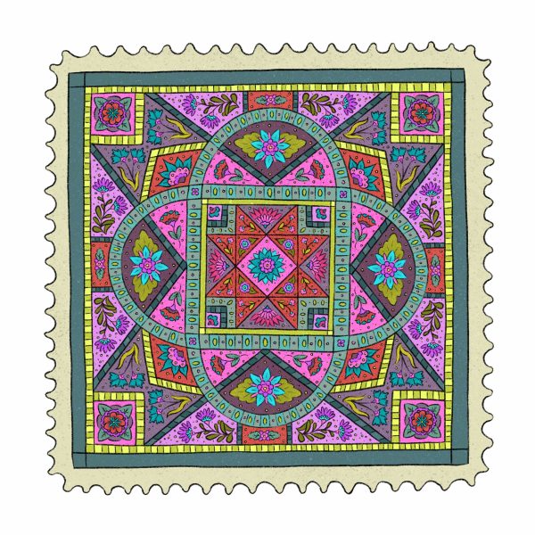 Floral Quilt Stamp