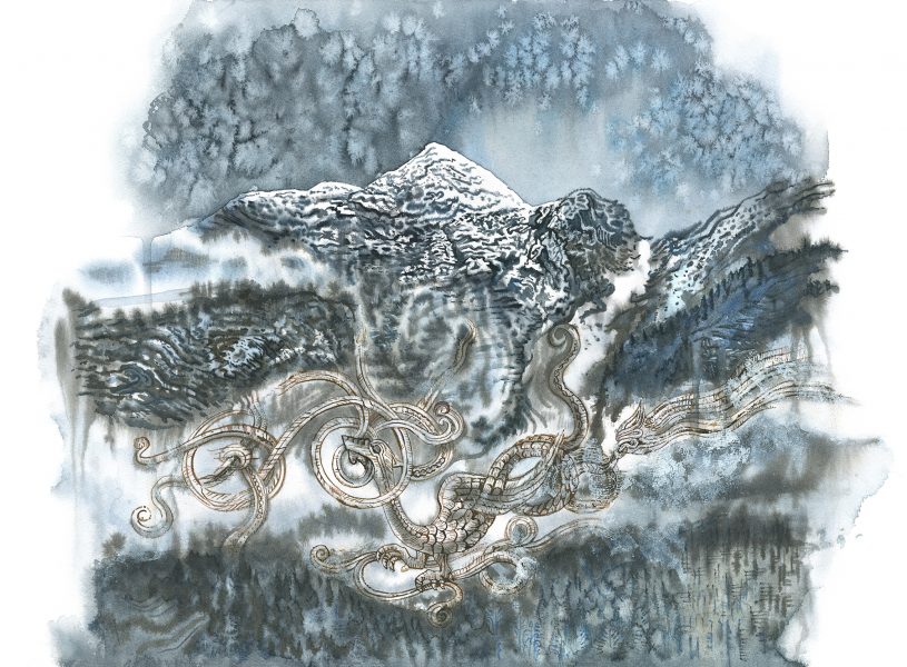 Foggy mountain (Norwegian landscape)
