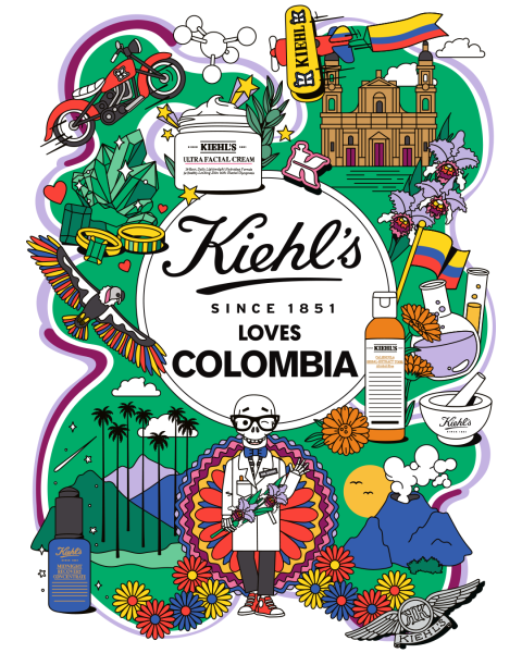 Kiehl's Loves COLOMBIA 2022 illustrations