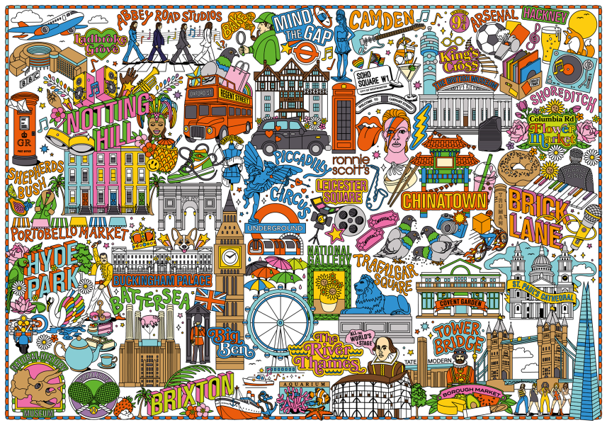 London city map illustration