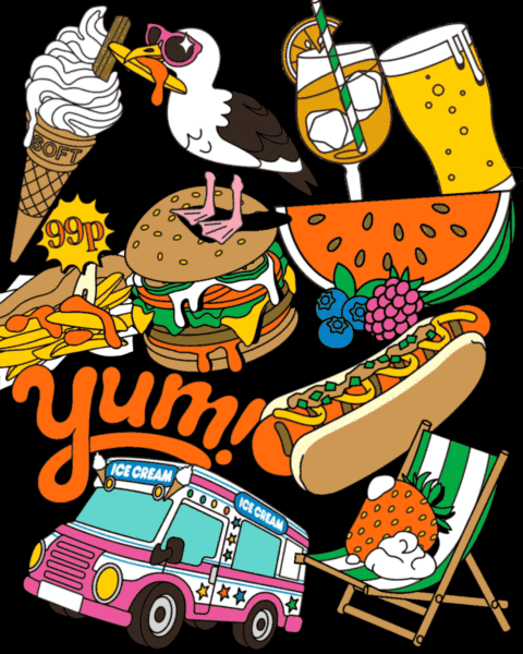 ANIMATED SUMMER THEMED GIPHY STICKERS - Food gifs