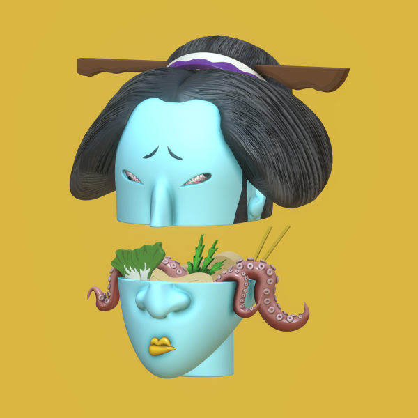 Ramen Head 3D